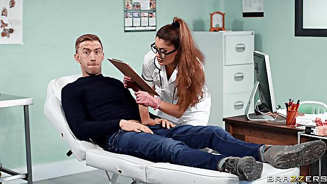 Female doctor wants to check on this guy's penis to see if its alright