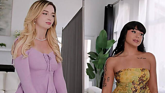 Lexi Lore And Beca Barbie Sensual Lesbian Hookup On Blind Date NEW LEAK