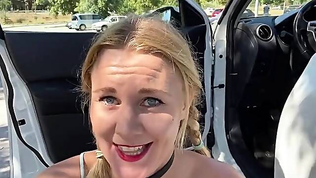 Ivy Roses - Squirt a Ton W Ballgag in Public