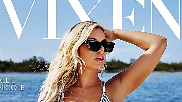 Glamorous beachside bang with horny Allie Nicole