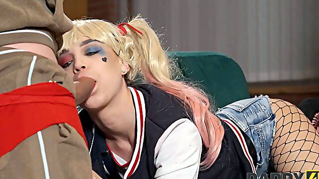 Daddy4k. harley quinn saved daddy with a suck off