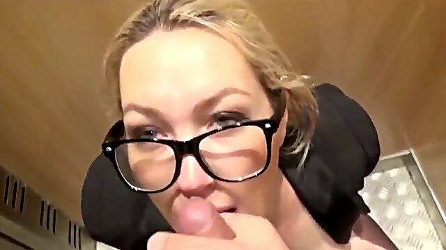 Naughty secretary is fucked in the elevator