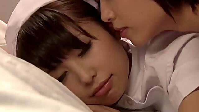 Sexy Japanese lesbian turns into a nurse