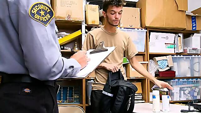 Security Officer Jace Brings Employee Zac Bishop To The Backroom ft. Zak Bishop: Porn