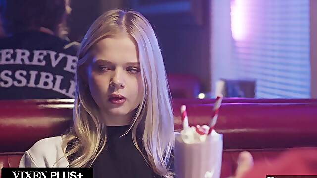 An old-fashioned milkshake date gets a twenty-first century sexual charge when a couple decides to play in public.