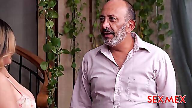 Perv stepdad watches big ass n boobs Mexican babe Haide Unique gets fucked