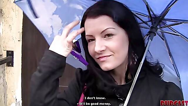 Naive, amateur brunette is determined to become a pornstar, because fucking for cash sounds like fun