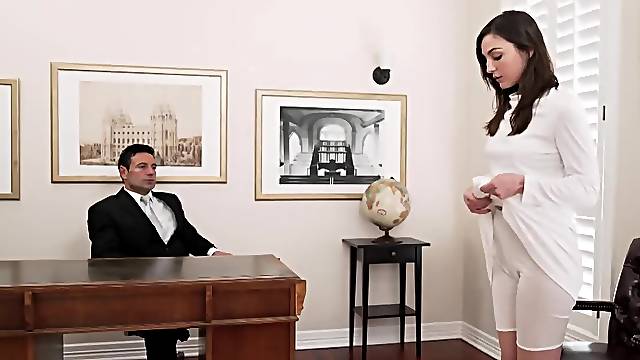 Chick gives joy to horny boy who makes her masturbate for him