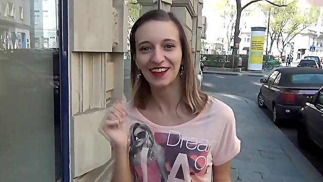 Skinny lewd teen Ria hanging around and having sex fun