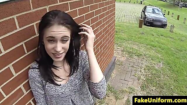 Outdoor fucked right into an asshole chick takes officer jock ATM