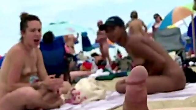Suprise Sperme, Surprise A La Plage, Sexe À 3 Surprise