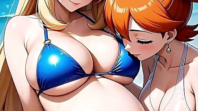 The waifu Cintia is a taskmaster at showing off in public