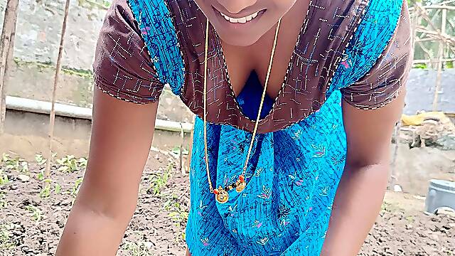 Indian village forming women fucking land owner, telugu Dirty talks.