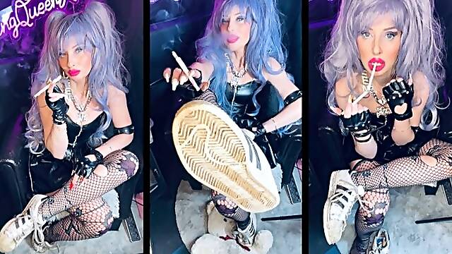 Smoking 2 eve 120 at once in superstars and leather
