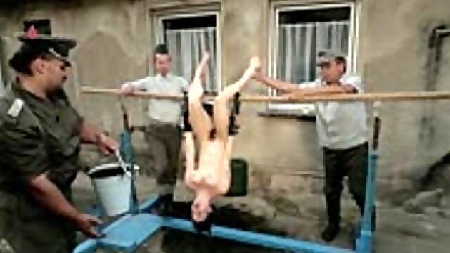 Delinquent Valerie gets an intense lesson on the parrot swing with her tits being slapped and a huge anal hook deep in her ass