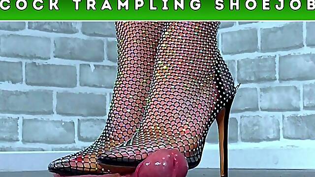 Milking Your Crushed Cock & Balls Under My Glamorous Heels (188) - Glans Cam - Trample Trampling CBT Ballbusting Crush Giantess Foot Feet Shoe Boots Boot Fetish Shoejob Footjob Cumshot FemDom...