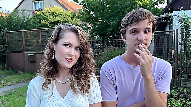 Stanley Johnson’s cock sucking with hot Una Fairy and his wife