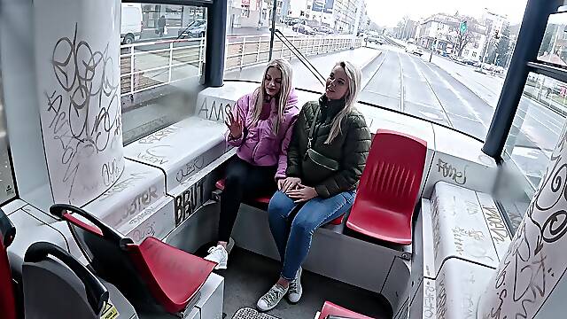Nikky Dream squirts while getting fucked on a bus in traffic