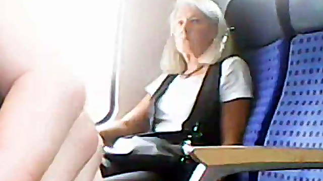 Exhibitionist in the train