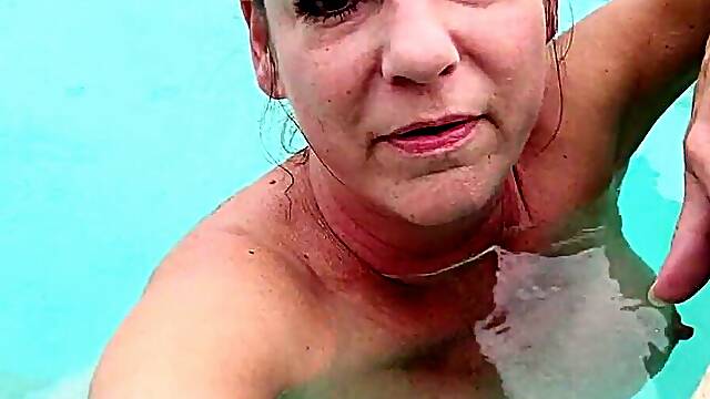 Amateur Wife Material Smokes & Exercises Naked in Swimming Pool