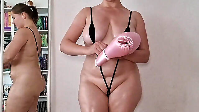 Boxing Champion Roleplay - Oiled Body, Gloves & Teasing