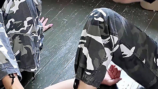 Military Girls Enjoy Humiliating Their Sock Slave