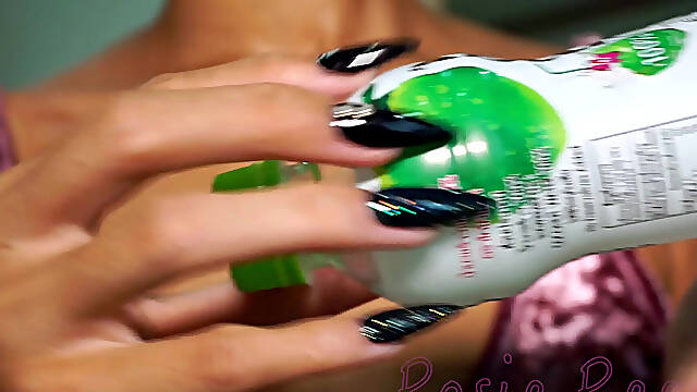 Sexy Long Nails Bottle Tapping